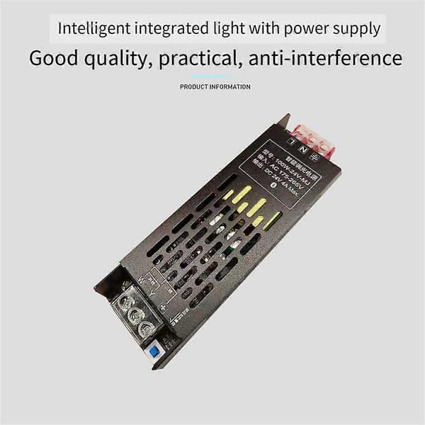 100W LED Strip Kontroller DC24V Intelligent Dimming Stemmestyring Lys Transformator med Bluetooth APP Kontroll