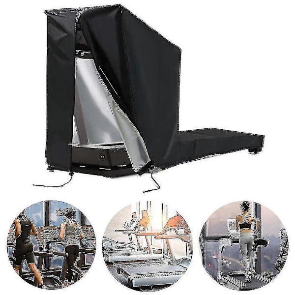 Dammskydd för löpband, skydd för löpband, skyddande överdrag för löpmaskin, Oxfordtyg, inomhus- och utomhusöverdrag 206x94x170cm