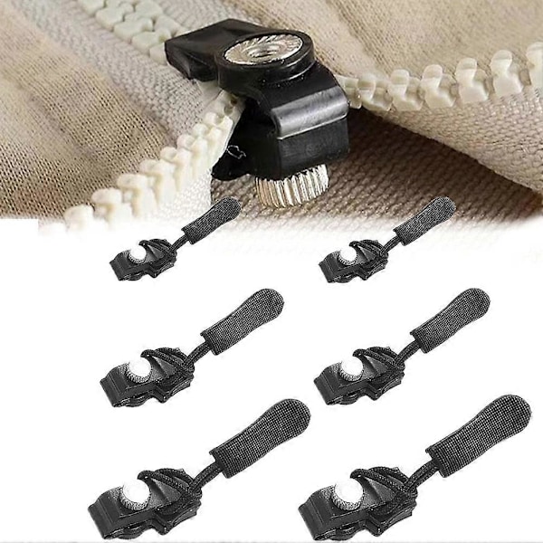 Fix Zip Puller, Universell Dragkedjereparatör, Zip Slider Reparationskit, för Sömnad av Kläder, Ryggsäckar (S 2ST&M 2ST&L 2ST)