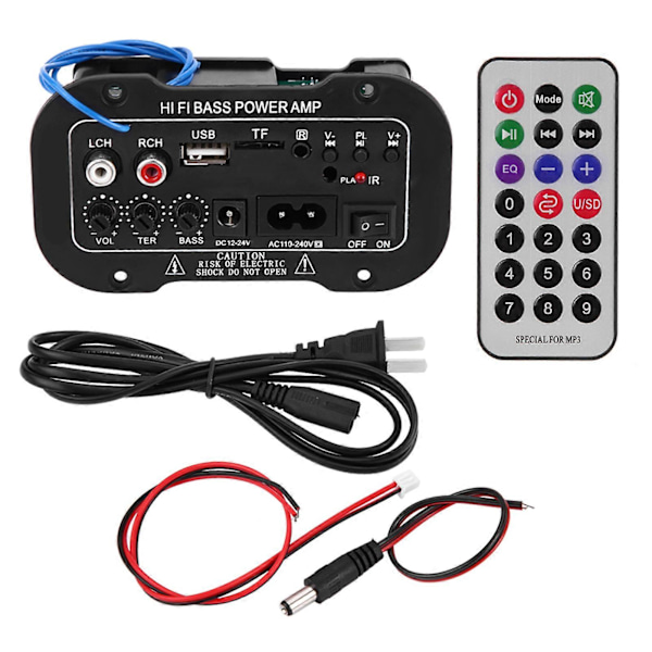 5 Tum Auto Bil Digital Bluetooth Förstärkare Hifi Bas Hög Effekt Stereo Ljud AMP