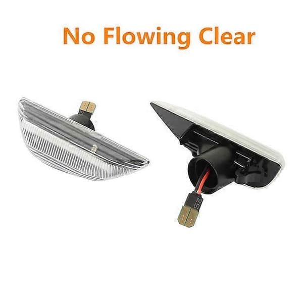 2 stk. LED blinklys sideblinklys for Opel Mokka X for 13-19 Transparent
