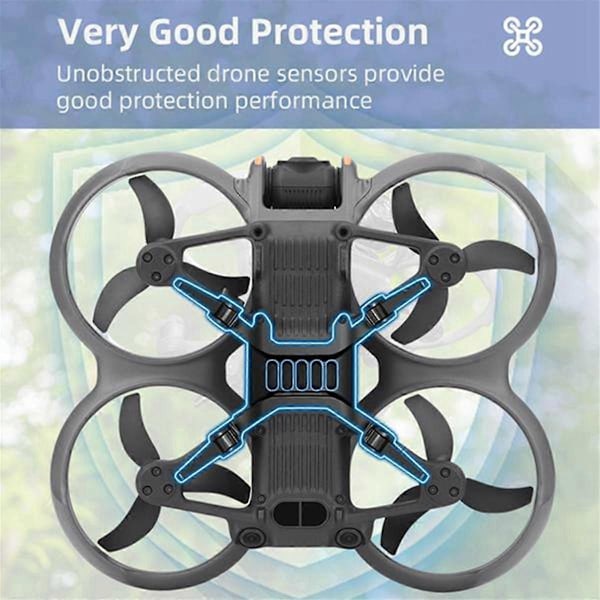 Landingsunderstell for Avata 2 Drone Sammenleggbar Holder Beskyttelsesføtter Støtteben Beskyttelsesbrakett Tilbehør A