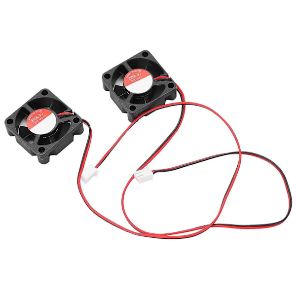 2 stk. 3D Printer Blæser Lav Støj Køleblæser Passer til Ender?3 Reservedel 30x30x10mm DC12V