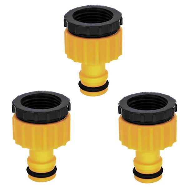 Slangekoblinger 1/2 tomme 3/4 tomme 2 i 1 Kranadapter Hurtigkoblingssett Hurtigkobling Hageslange Utendørs Krankobling 3pcs