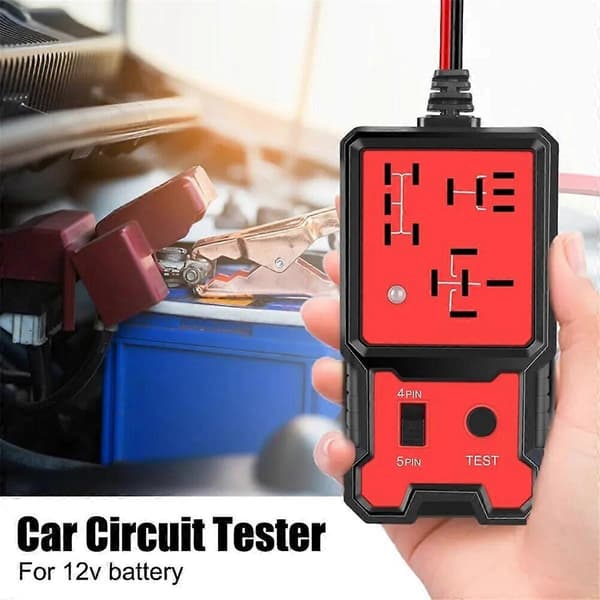 LED Indikatorlys Bilbatteri Checker Elektronisk Test Bilrelæ Tester Diagnostisk Værktøj Tilbehør Universal 12V