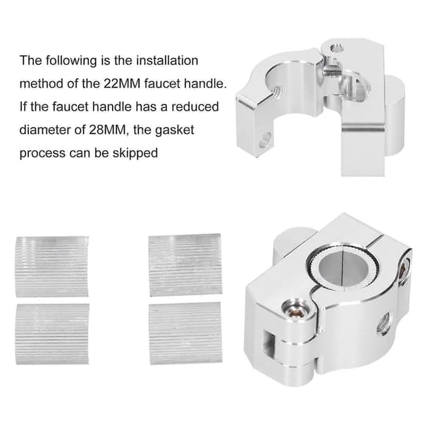 Motorsykkel Styrefeste Riser Vektblokk med Pakning for 22mm/28mm Variabel Diameter