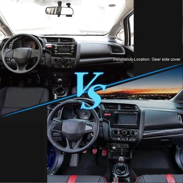 Central Konsol Gearskifte Panel Trim Gearkasse Panel Dæk Passer til Honda Fit/Jazz 2014?2018 Mat Sølv