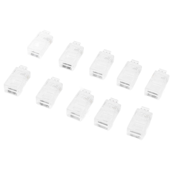 100 stk. TF1013D CAT5 RJ45-kontakt 8P8C Ethernet-kabelkobling Krystallhode for nettverkskommunikasjon