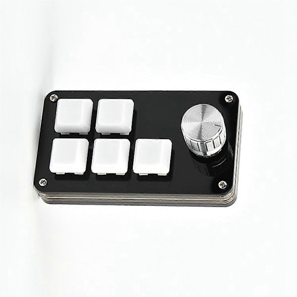 Mini Tastatur 5 Taster 1 Knapp Gamer Programmerbar Tastatur DIY Hot Swap Tilpasning Mekanisk Tastatur Makro Tastatur Hvit