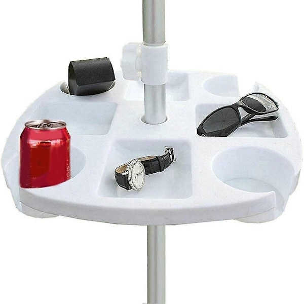 Strandparasol Bordbakker med 4 Kopholdere Strand Snacks Drikkevarebakke til Camping Swimmingpool Picnic Terrasse Have
