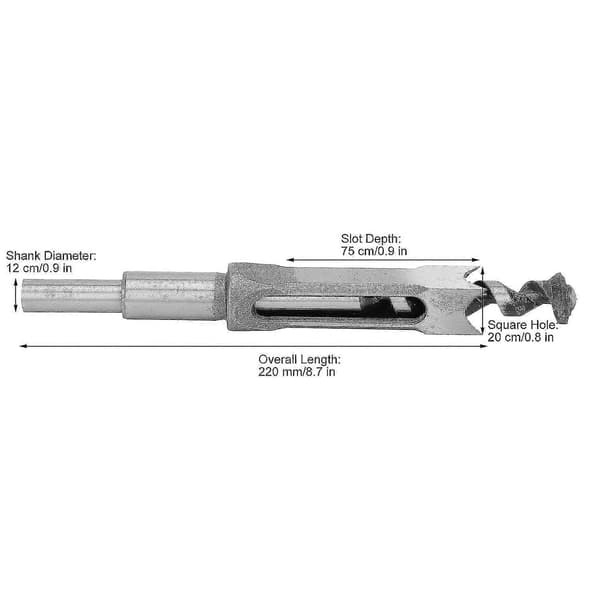 Firkantet Hull 20mm Lagerstål Bor Countersinking Trebearbeidingsverktøy for Trefiberplate og Tre