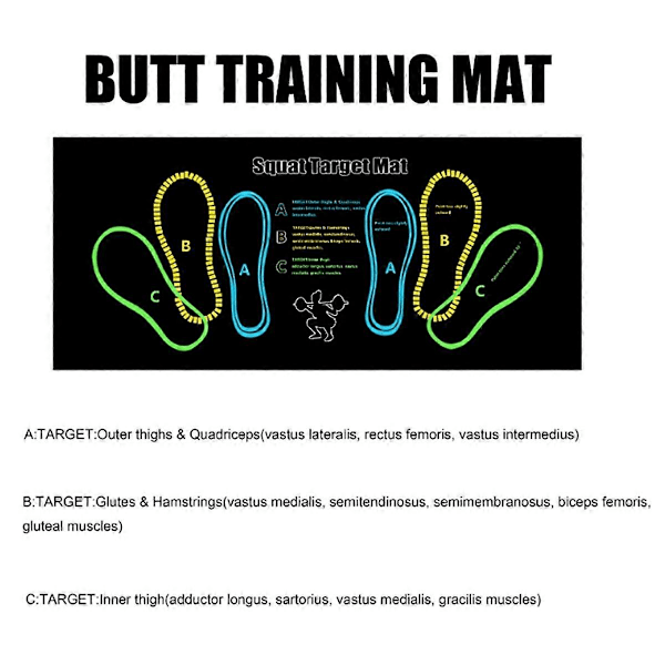 Squat Måtte Knæ Måtte Squat Assistent Træningspude til Glute Træning & Vægtløftning - Hofte Thrust Pude til Squat