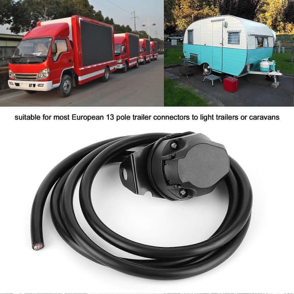 13-polet trailerledningsnet trailerstik ledningsforbindelse autostik ledningstilbehør