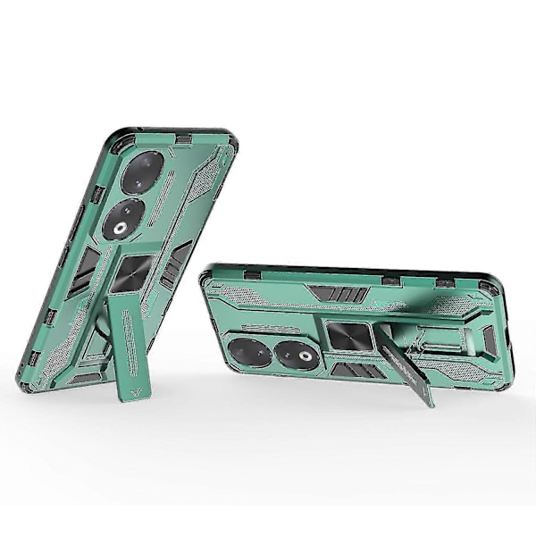 For Honor 90 Anti-drop Telefondeksel Med Støtte Hard PC + Myk TPU Beskyttelsesetui Green