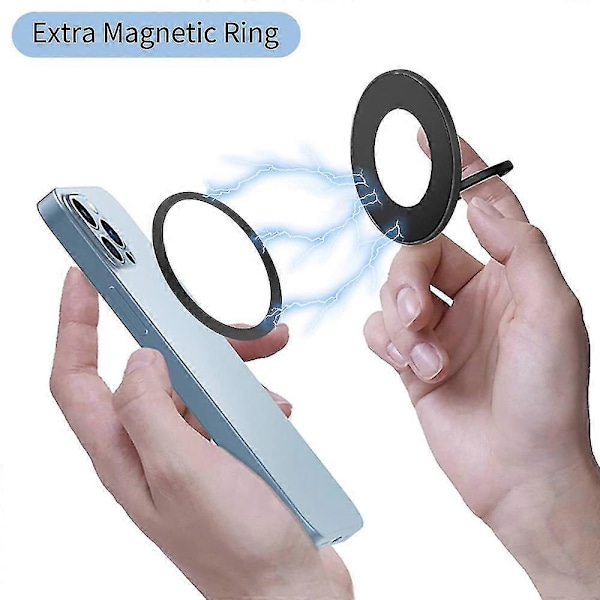 Magneettinen puhelimen rengaspidike - Magneettinen rengaspidike, magneettinen rengasote black