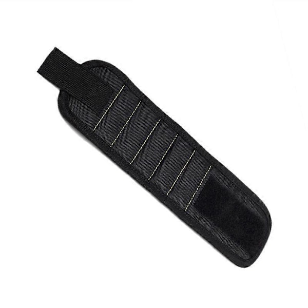 Magnetiskt handledsband för skruvar Verktyg Stark järnabsorberande Portabel Justerbar 5 Magnet Svart