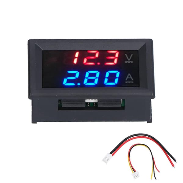 Digitalt Voltmeter Amperemeter Dobbel LED-Skjerm Spenning Ampere Målemåler DC 0V?100V100A