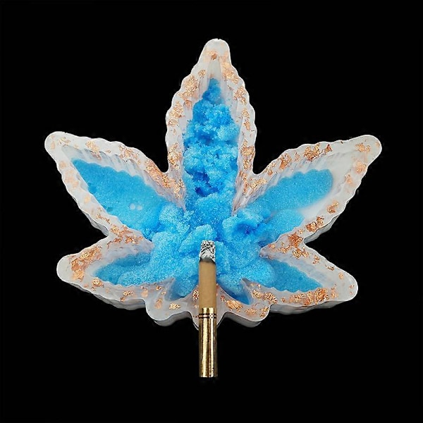 DIY Krystal Epoxy Form Aske Opbevaringsboks Ornamenter Blad Spejl Resin Ahornblad Askebæger Silikoneform