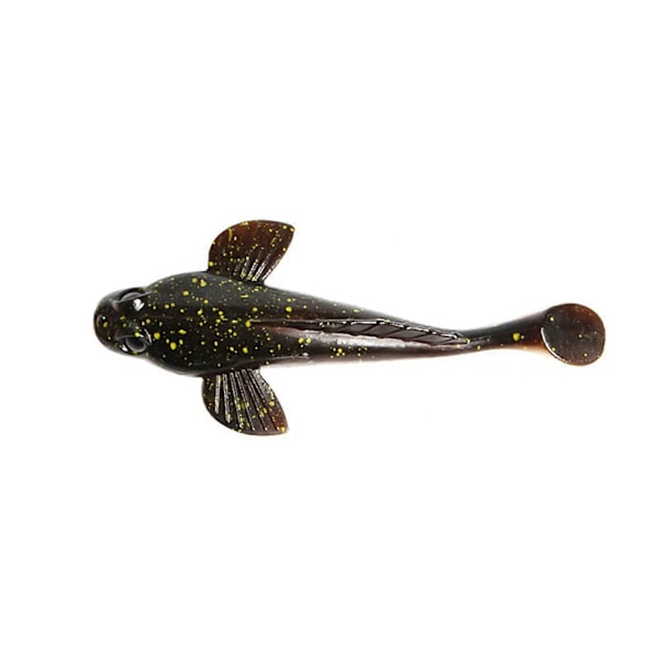 17g/12.5cm Mjukt Bete Hög Simulering T-stjärt Design Fiske Mjukt Gummi Svartprickig Fisk T-stjärt Bioniskt Bete Fisketillbehör