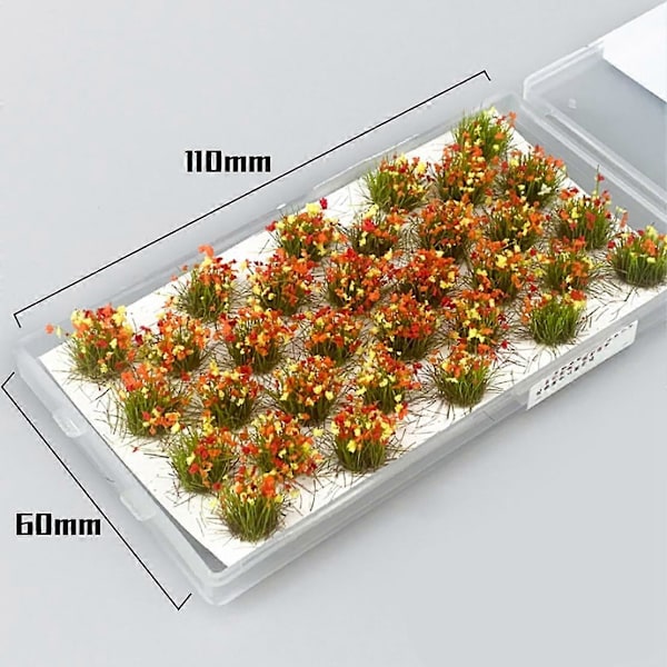 DIY Modellbyggsatser Konstgräs Blomma Blad Trädgård Gräsmatta Mini Landskap Dekor Tillbehör Spel Leksak C