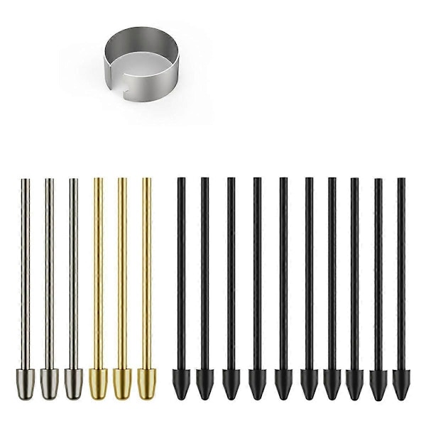 16 stk. Markør Pen Stylus Spidser til Remarkable 2, Remarkable 2 Pen Spidser med Værktøj til Fjernelse af Nib, Metal Spidser/Nib Refill