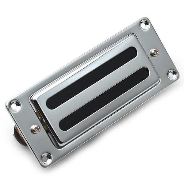 2 Line 68X29MM Mini Elektrisk Gitarr Humbucker Pickup med Metallram för LP Gitarr Krom, Hals och Stall