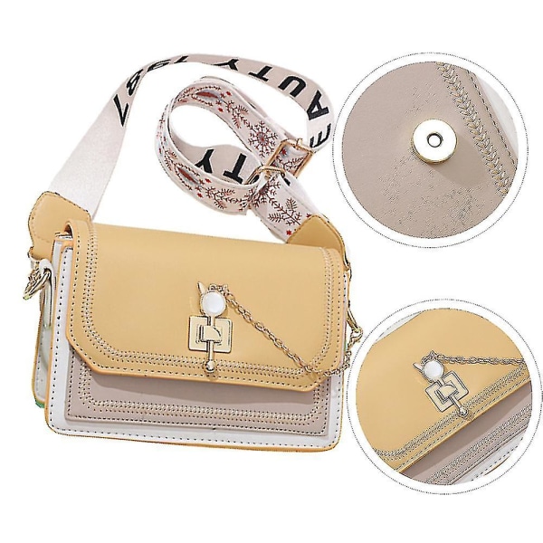 Snygg axelremsväska för kvinnor, flickor, messenger bag, plånbok gelb