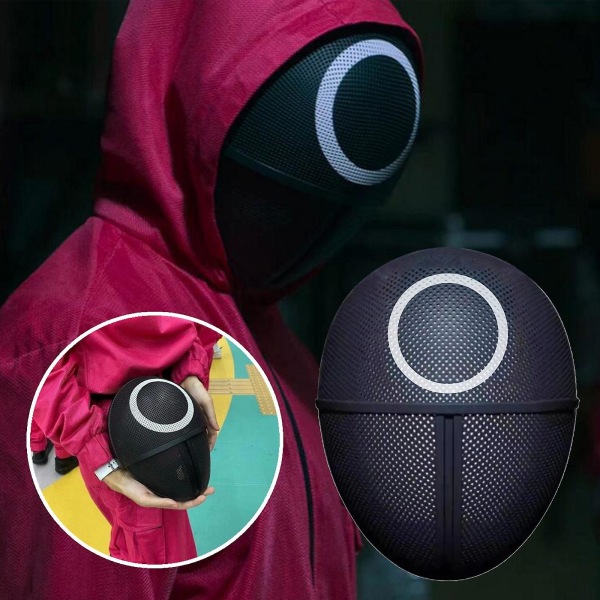 Squid Game mask sexhjulig cosplay maskerad tillbehör rekvisita