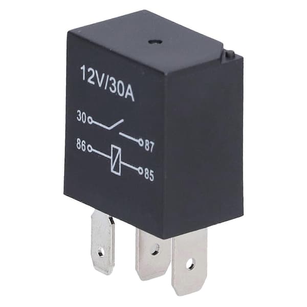 10 st Violett Relä 12V 30A Vattentätt Set Kit för Bil Dimljus Luftkonditionering 4 Pin