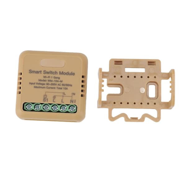 Mini Smart Relä WiFi Switch AC 90 10A 1-vägs IP20 Multipel Kontroll Trådlös Ljus Fjärrkontroll Modul för Tuya App