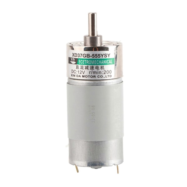 DC 15W Stor Torsionsväxelmotor CW/CCW 12V 200r/min