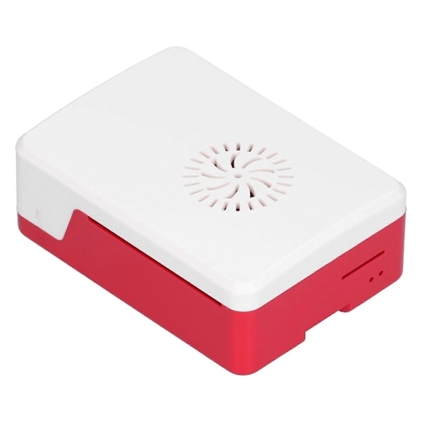 Kotelo Raspberry Pi 4B ABS-kuorelle, jäähdytyselementti, yksinkertainen irrotettava yläkansi, suojaava kotelo, yläosa valkoinen, alaosa punainen