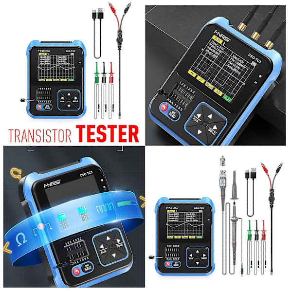 3 I 1 Fnirsi Dso-tc3 Digitalt Oscilloskop Transistor Tester 500kmhz 10ms/s DSO-TC3 Advanced