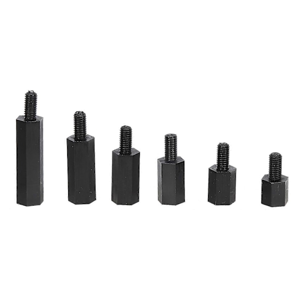 250st Nylon Hex Distans M3 Skruv Mutter Gängad Pelare för DIY UAV Industri