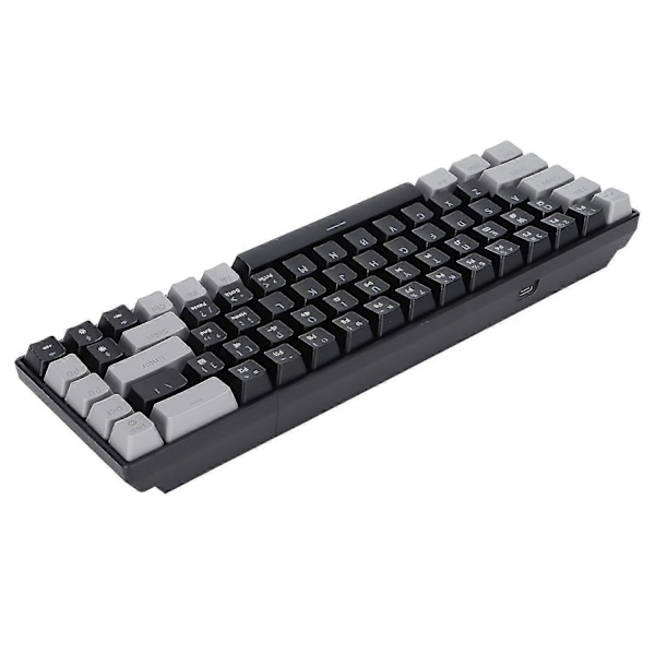 Mekaniskt tangentbord 68 tangenter Röd axel Grön axel Dubbelfärgad RGB-bakgrundsbelyst Gaming Mekanisk knappsats Svart