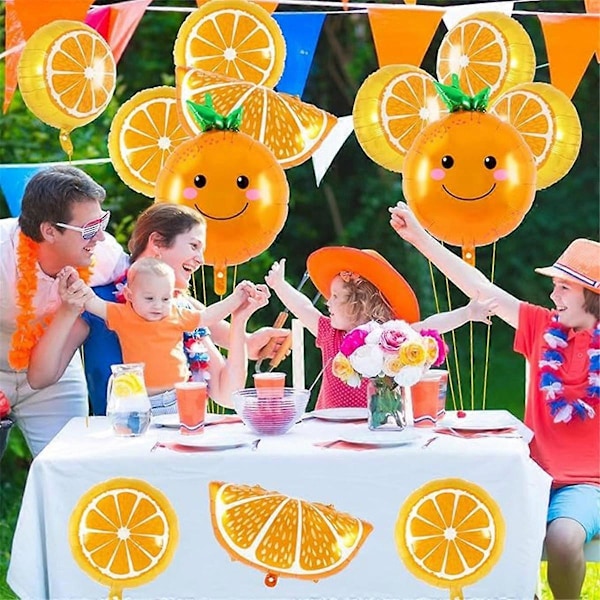 Oransje Fruktballong Nydelig Oransje Folieballong Fruktfilmballong Egnet for Temadekorasjon av Sitrusfrukter