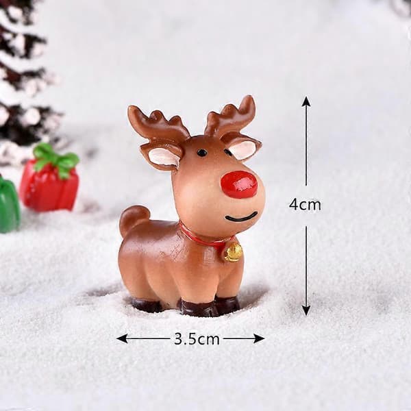 5 st Mini Renstatyett, Tecknad Hjort/Älg med Horn Figurin