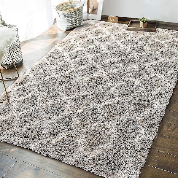 Tflycq Geometriska Mattor för Sovrum - 152 x 244 cm Luddig Ryamatta Modern Inomhus för Vardagsrum Flickor Pojkar Barnrum Studentrum Barnkammare Hem Semesterinredning Golv