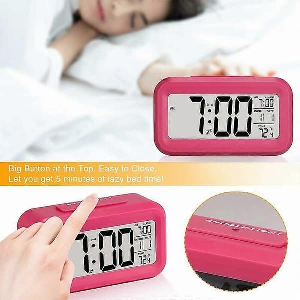 Väckarklocka, Liten digital väckarklocka, Display med snooze och kalender