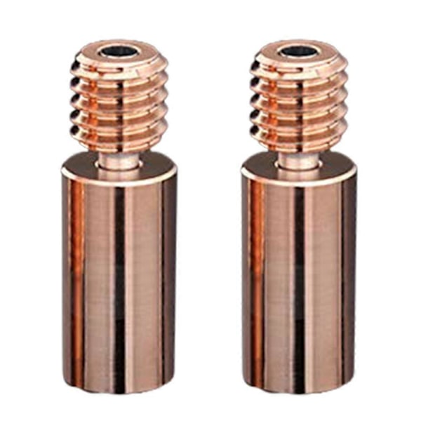 2 st Bi-Metall Heatbreak Bimetall Värmebrytare för V6 HOTEND Värmeblock för Prusa I3 MK3 Break 1.75MM (Slät)