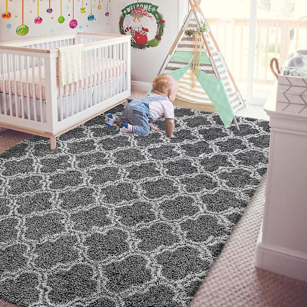 Tflycq Geometriska Mattor för Sovrum - 152 x 244 cm Luddig Ryamatta Modern Inomhus för Vardagsrum Flickor Pojkar Barnrum Studentrum Barnkammare Hem Semesterinredning Golv
