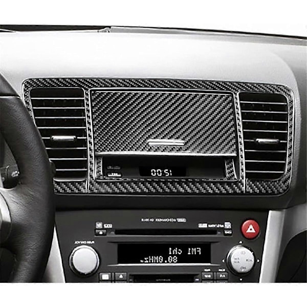 Karbonfiber for Legacy/ 2005-2009 Midtkonsoll Navigator Panel Luftventil Deksel Trim Interiørtilbehør