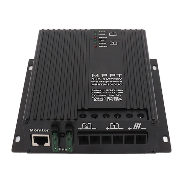 Solar Ladekontroller Aluminiumlegering Intelligent Bluetooth Batteriladeregulator