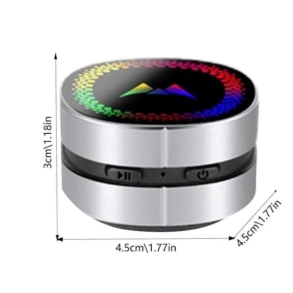 Luujohdin Kaiutin TWS Langaton Mini Stereo Ääni Kannettava LED Värikäs Valo Luujohdin Kaiutin - Hopea