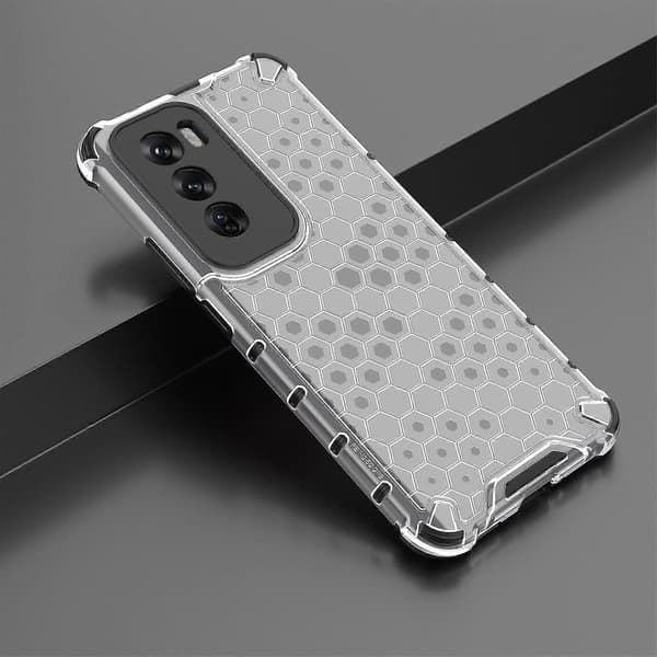 Skal för Oppo Reno12 5G PC+TPU Telefonfodral Vaxkakeform Stötdämpande Grey