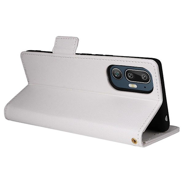 Telefondeksel for HTC U24 Pro 5G Lærdeksler White