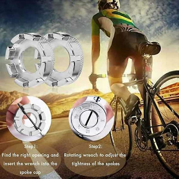 5 stk. Cykeleger Nøgle Sæt, Cykelhjul Nøgle Eger Værktøj Dækjern Ventilfjerner Stål Cykelfælg Korrektionsværktøj