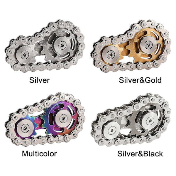 Sykkelkjedegir Fidget Spinner Metall Tannhjul - Rustfritt Stål Nyhet Leke for Stresslindring og Håndstyrke