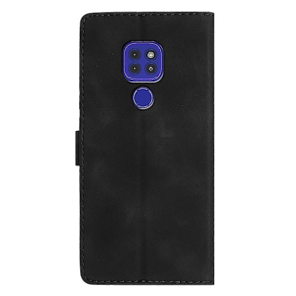 Blommig Läderfodral För Motorola Moto G9 / G9 Play / E7 Plus Black