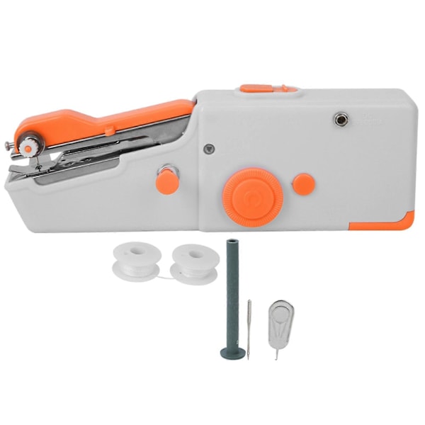 Portabel Handsymaskin DIY Mini Hushålls Elektrisk Sömnad Verktyg Orange